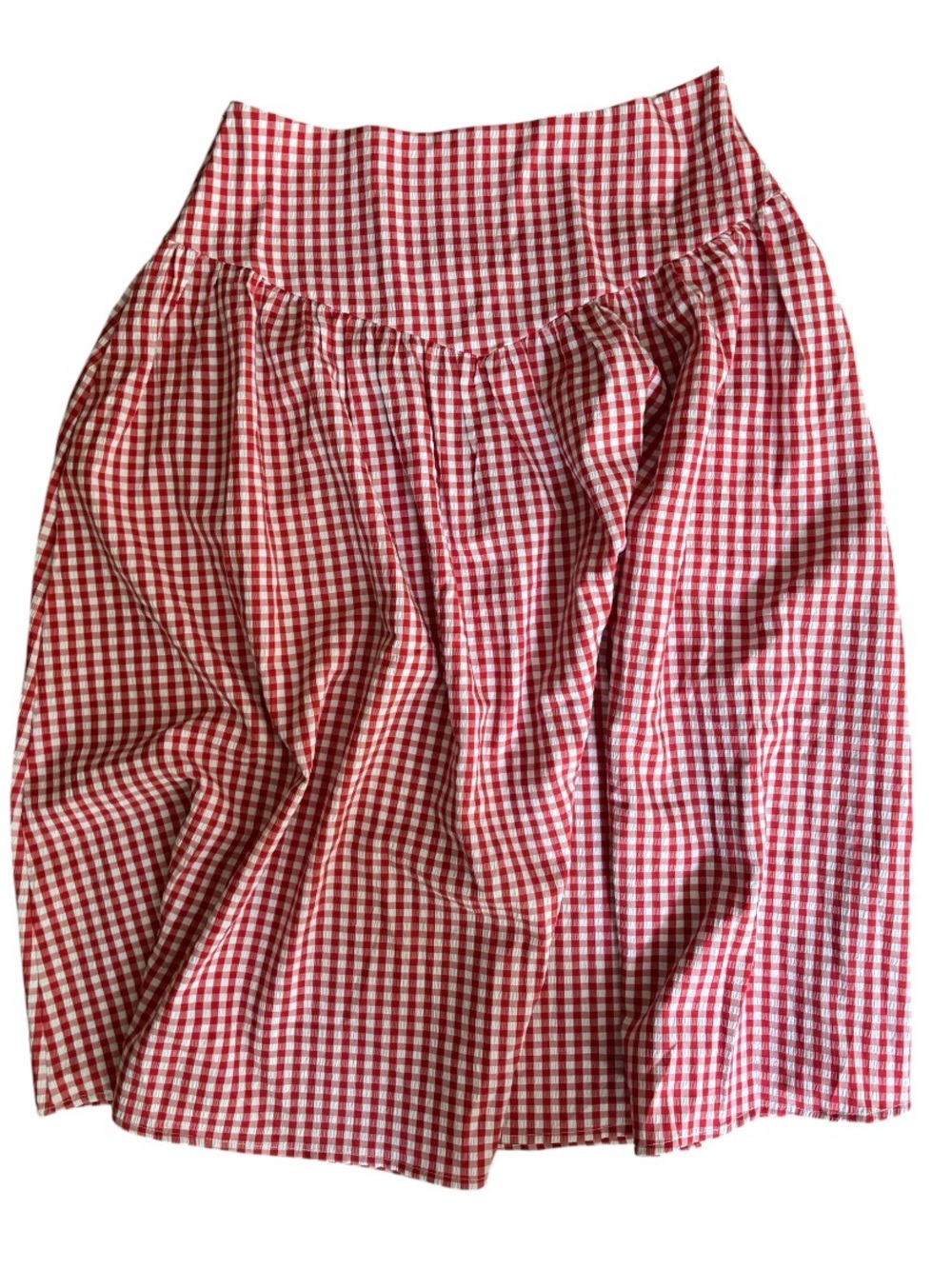 Cider Red and White Gingham Mini Skirt L NWT Cottagecore Girlhoodcore Modest - Picture 3 of 9